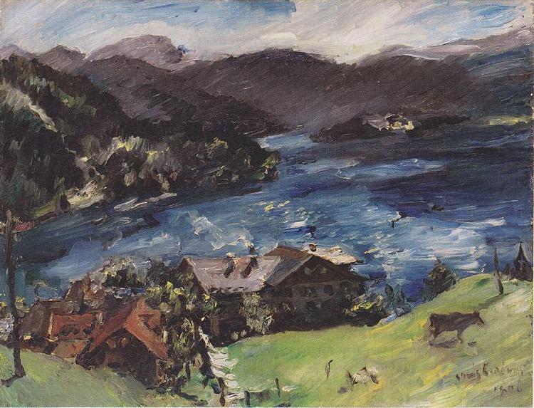 Lovis Corinth Walchensee, Landscape with cattle china oil painting image